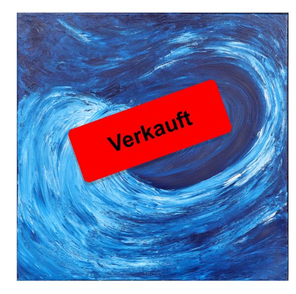 welle2-verkauft Bild Handgemalt Acryl "Welle 1" 40x40 cm