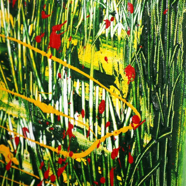 IMG_3771 Bilder Handgemalt Acryl Leinwand "Sommer" Original 3er Set H 80 / B 40-100 cm