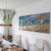 Bilder Handgemalt Acryl Leinwand "Ostsee" Original 3er Set H 80cm / B 40 bis 120 cm