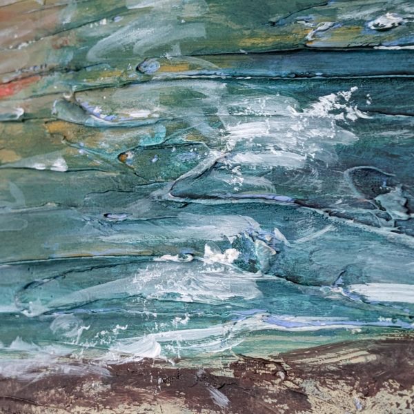 Bilder Handgemalt Acryl Leinwand "Ostsee" Original 3er Set H 80cm / B 40 bis 120 cm