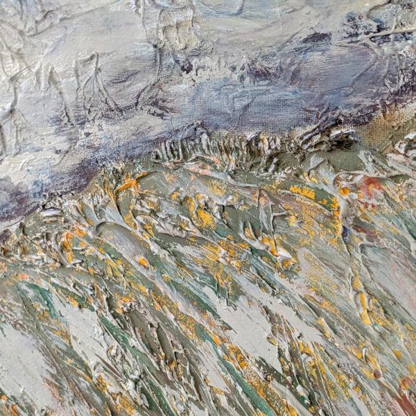 Bilder Handgemalt Acryl Leinwand "Ostsee" Original 3er Set H 80cm / B 40 bis 120 cm