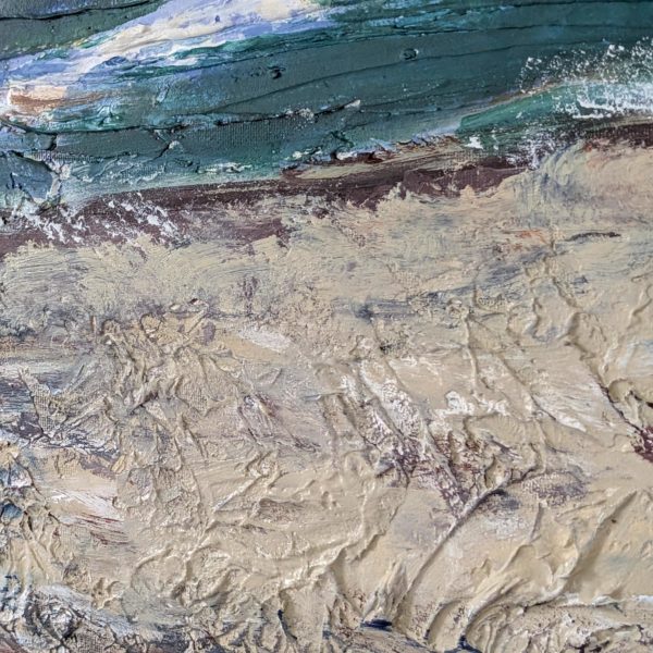 Bilder Handgemalt Acryl Leinwand "Ostsee" Original 3er Set H 80cm / B 40 bis 120 cm