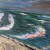 Bilder Handgemalt Acryl Leinwand "Ostsee" Original 3er Set H 80cm / B 40 bis 120 cm