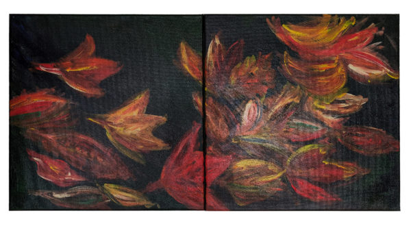 PXL_20250926_133016919 Bilder Set Handgemalt Acryl "Herbst" 2x(40x40 cm)