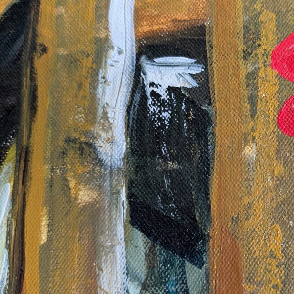 PXL_20250926_143008256-1 Bild Handgemalt Acryl Leinwand 40x50 cm "Die kleine Mohnblume"