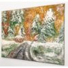 der-erste-Schnee-2 Bild Handgemalt Acryl Leinwand 75x60 cm "Der erste Schnee"