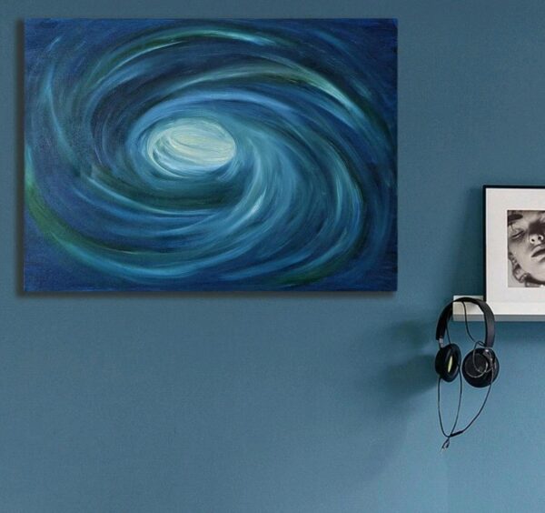 Bild Handgemalt Acryl Leinwand 70x70 cm "Sog"