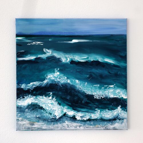 Bild Handgemalt Acryl "Wellen" 40x40 cm (1)