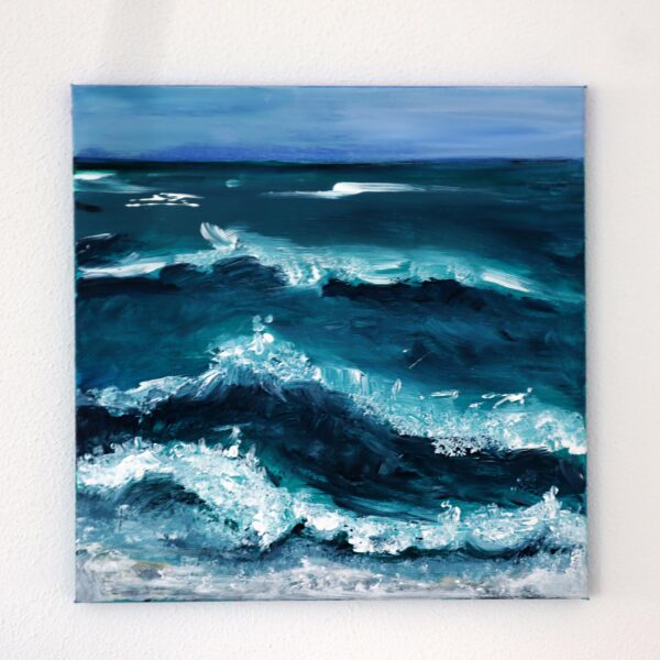 Bild Handgemalt Acryl "Wellen" 40x40 cm (1)