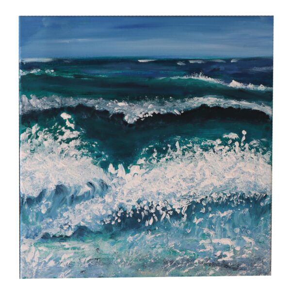 Bild Handgemalt Acryl "Wellen" 40x40 cm (2)