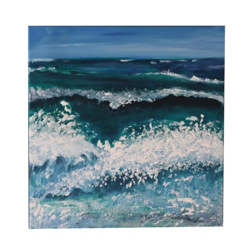 Bild Handgemalt Acryl "Wellen" 40x40 cm (2)