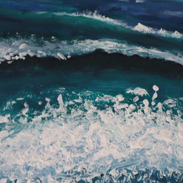 Bild Handgemalt Acryl "Wellen" 40x40 cm (2)