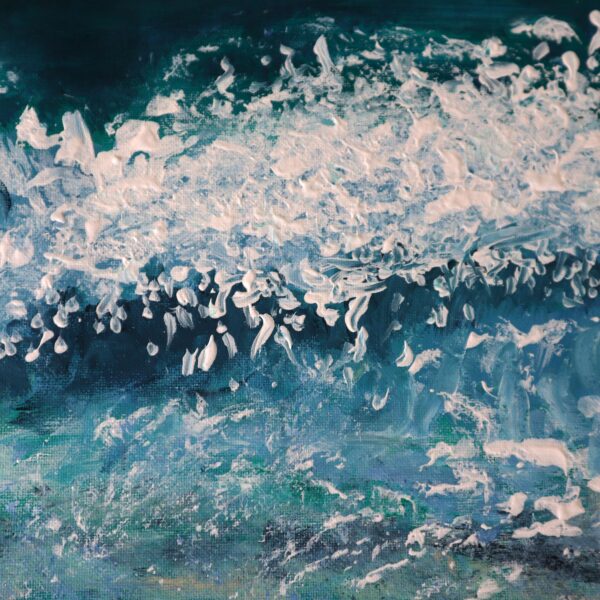 Bild Handgemalt Acryl "Wellen" 40x40 cm (2)