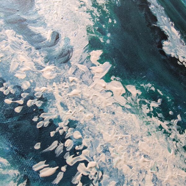 Bild Handgemalt Acryl "Wellen" 40x40 cm (2)