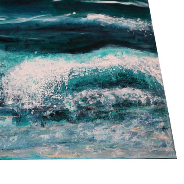 Bild Handgemalt Acryl "Wellen" 40x40 cm (3)