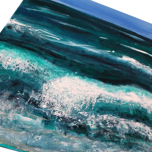 Bild Handgemalt Acryl "Wellen" 40x40 cm (3)