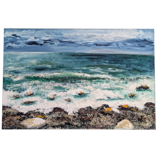 Bild Handgemalt Acryl Leinwand "Ostsee" Original H 80cm / B 120 cm